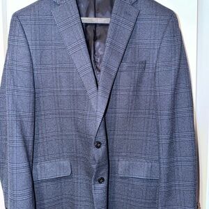 Michael Kors Men's Blue Plaid Blazer